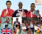 Mo Farah 5000m şampiyonu, Jesus İspanya ve Hayle Ibrahimov (2 ve 3) Avrupa Atletizm Şampiyonası&#039;nda Barcelona 2010
